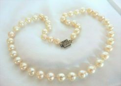 Antique Art Deco Akoya Cultured Pearl Necklace C.1930'S