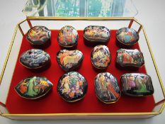 Franklin Mint Porcelain Music Box - Complete Set Of 12
