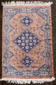 Vintage Small Prayer Rug With Silk Threads