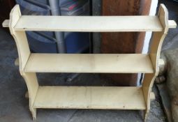 Antique Edwardian Painted Hardwood Knock Down Book Shelf Unit