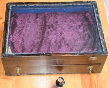 Dark Wooden Display Case With Drawer