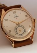 Rare 18Ct Gold Omega Teddington Red Star Jumbo Size