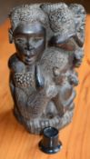 Heavy Wooden African Style Carved Figures