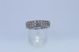 14ct White Gold Diamond Eternity Band