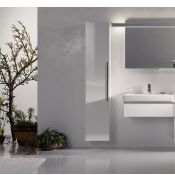 (KN112) Keramag Geberit 1800mm iCon Alpine High Gloss Wall Hung Storage Cabinet RRP £879.99.Th...