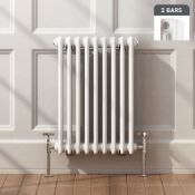 600x420mm White Double Panel Horizontal Colosseum Traditional Radiator. RRP £349.99.RC57...