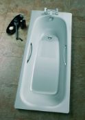 (MG106) Twyfords Neptune Bath,1700x700, 2 Tap, Slip Resist, Sturdy And Rigid, 2.3mm Standard G...