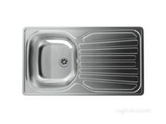 (SV85) PRECISION PLUS 90XB TWO TAP HOLES REV SINK. RRP £149.99. 101.0171.527 Stainless Stee...