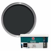 8 Litres x V33 Midnight Black Satin Renovation Wall Tiles Paint Bathroom Kitchen. 2 in 1 no und...