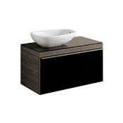 (CK102) Keramag Geberit 844mm Grey/Brown Citterio washbasin cabinet. RRP £2,125.99.Comes comp...