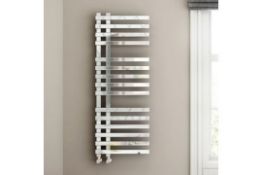 Brand New 1200x450mm Chrome Designer Towel Radiator -Square Rail RRP £549.99 . RD1200450.We produce
