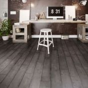 Brand New (W153) 6.6m2 Dark grey Charcoal effect Luxury vinyl click flooring. Durable and easy to cl