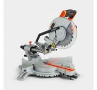 (LT56) NEW 1500W Sliding Mitre Saw Effortlessly cut through hard wood, laminates and plastics F...