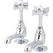 (DF125) NEW Bynea Basin Pillar Tap. This contemporary style chrome basin tap from the Bynea col...