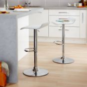 NEW Dante White & Chrome effect Bar stool (H)850mm (W)415mm. Bar Stools are a great way to inco...