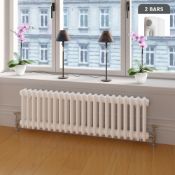 (WG16) NEW 300x1000mm White Double Panel Horizontal Colosseum Traditional Radiator. RRP £447.9...