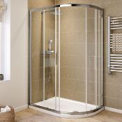 (QP210) NEW 800x1000mm - 6mm - Elements Offset Quadrant Shower Enclosure - Reversible. RRP £44...