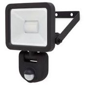 (DF104) NEW Blooma Weyburn Gloss Black LED PIR Motion sensor Outdoor Wall light 10W. This light...