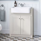 NEW 667mm Cambridge Clotted Cream FloorStanding Sink Vanity Unit. RRP £749.99.Comes complete...