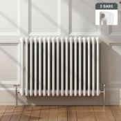 Brand New 600x828mm White Double Panel Horizontal Colosseum Traditional Radiator.RC563.RRP £542.99.F
