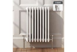 NEW & BOXED 600x600mm White Triple Panel Horizontal Colosseum Traditional Radiator. RRP £39...
