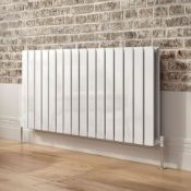 NEW & BOXED 635x1380mm Gloss White Single Flat Panel Horizontal Radiator. RRP £794.99.Made wit...