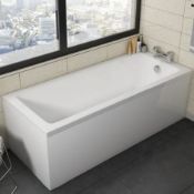 NEW (M78) 1700x700mm Solarna SUPERCAST Single Ended 0 Tap Hole Bath. RRP £368.00. Supercast is...