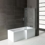 NEW (M123) 1700x700mm Ardmore L shape Right Hand Bath. RRP £563.00. Sturdy acrylic constructi...
