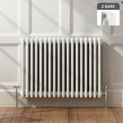 NEW & BOXED 600x828mm White Double Panel Horizontal Colosseum Traditional Radiator.RC563.RRP £...
