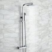 NEW (DE43) Square Thermostatic Bar Mixer Shower Set Chrome Valve 7