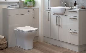 NEW (AL162) 500mm Alba Light Grey Gloss Vanity Unit. RRP £235.99.Dimensions: W 500 x H720 x D3...