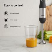 (TD5) 800W 3 in 1 Hand Blender Set includes 500ml chopping bowl, 600ml beaker with blending bl...