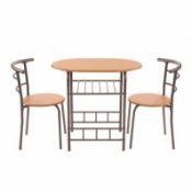 (PP540) 3pc Dining Kitchen Table and Chairs Set Breakfast Bar Furniture The table and chai...