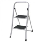 (EE540) Foldable 2 Step Ladder Stepladder Non Slip Tread Safety Steel Dimensions: 82.5(H) x 47...