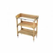 (PP526) Wooden Potting Table Flower Plant Workbench Garden Greenhouse Prepare your pot plant...