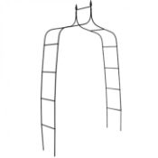 (EE536) Black Steel Gothic Garden Arch Pergola Garden Plant Support Coating: Back Polyester Po...