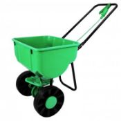 (EE473) Heavy Duty Rock Salt Grit Grass Seed Spreader 35KG Capacity High capacity broadc...