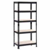 (EE489) 750kg Heavy Duty 5 Tier Metal Storage Garage Shelving Racking The 5 tier racking is ...