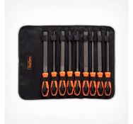 (DD7) 9pc File & Rasp Set Includes 5 X 20cm (8”) engineer files: hand, round, half round, tr...