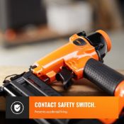 (JH59) 2 in 1 Air Stapler & Nailer Large capacity magazine holds up to 100 nails (Ga18/15mm-50...