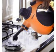(JH53) Hand Held Steam Cleaner Emits powerful hot pressurised steam for up to eight minutes fo...