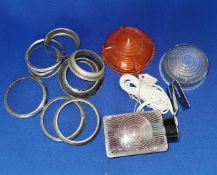 Mixed lot of various classic car parts.