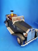 Vintage Rolls Royce Convertible Car With Decanter And Shot Glasses (Circa 1960's)