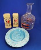Group of Bar Items inc Carlsberg Ashtray, Carling Water Bottle
