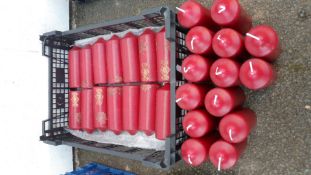 28X Table Centrepiece Candles - Burgundy