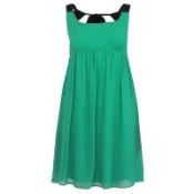 Ladies Ex-Designer Green Tie Back Dress