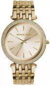 Michael Kors Mk3191 Ladies Darci Gold Tone Stainless Steel Designer Watch