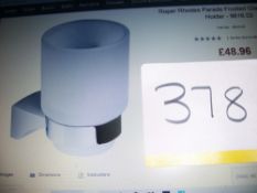 Roper Rhodes Parade Frosted Glass Tooth Brush Holder