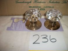 Gainsborough Crystal Knob Set Imported from Australia RRP £45 per Set