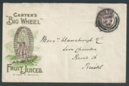 G.B. - Advertising Envelopes 1899 Coloured advertisting envelope for 